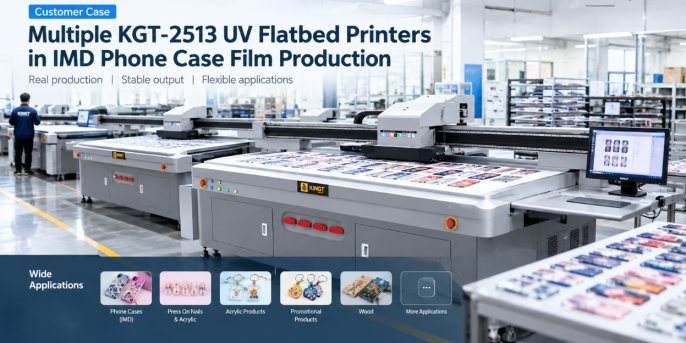 Customer Case: Multiple KGT-2513 UV Flatbed Printers in IMD Phone Case Film Production